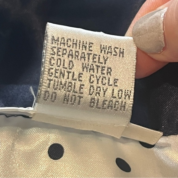 vintage silky pajama set white and navy blue shorts short sleeve size large - Picture 6 of 11